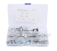 VGEBY U Clips 50PCS Assortiment d'écrous en Forme de U 65 Kit d'écrous en Automatiques Plaqués Manganèse avec Tailles M4 M5 M6 M8 pour l'installation de Garniture de Pare-chocs de Panneau de