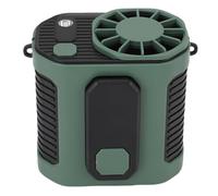 VGEBY Ventilateur à Pince de Taille, Ventilateur de Refroidissement Portable Rechargeable par USB avec Lumière LED et 10 Niveaux de Vent Réglables, pour les Voyages en Plein Air, le (vert foncé)