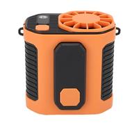 VGEBY Ventilateur à Pince de Taille, Ventilateur de Refroidissement Portable Rechargeable par USB avec Lumière LED et 10 Niveaux de Vent Réglables, pour les Voyages en Plein Air, le (ORANGE)