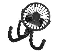 VGEBY Ventilateur de Poussette, à Piles, Ventilateur Flexible à Clipser, Mini Outil de Refroidissement Portable pour les Voyages de bébé (BLACK)