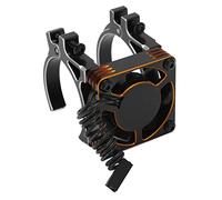 VGEBY Ventilateur de Refroidissement de Moteur de 40 Mm, Ventilateur de Refroidissement Haute Vitesse en Alliage D'aluminium de 20 000 Tr/min avec Support pour Moteur de 40 à 42 Mm de (orange noir)