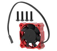 VGEBY Ventilateur de refroidissement RC - 40 x 40 mm - 16000 tr/min - 5 V - 9 V - Haute vitesse - Étanche - Moteur ESC - Pour 1/10 1/8 1/12 CC (rouge)
