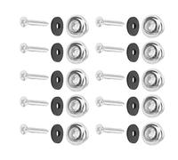 VGEBY Verrou de Sangle de Guitare, Alliage de Zinc avec Ajustement sécurisé, 5 Jeux de Verrous de Sangle pour ukulélé Basse électrique Acoustique, Accessoire Universel pour Musiciens (SILVER)