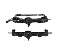 VGEBY VGEBY Pièces de Voiture RC, Essieu Avant et Arrière en Alliage d'aluminium avec Engrenage Interne en Acier pour Voitures RC MN D90 D91 D96 D99S 1:12 (Black) (Black)