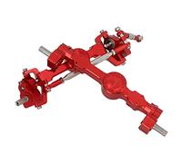 VGEBY VGEBY Pièces de Voiture RC, Essieu Avant et Arrière en Alliage d'aluminium avec Engrenage Interne en Acier pour Voitures RC MN D90 D91 D96 D99S 1:12 (Black) (Rouge)