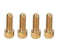VGEBY Vis de Frein de Vélo, 4 Pièces en Alliage de Titane M6 16 Mm Boulons de Serrage de Frein à Disque de Vélo Vis Fixe Accessoires de pour la Route (GOLD)