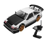 VGEBY Voiture RC 1/10, Voiture de Course Télécommandée 2.4G avec Lumières LED, Amortisseur, Pneus à la Dérive, pour Garçons et Filles de 14 Ans et Plus (1 Batterie)