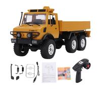 VGEBY Voiture Télécommandée, 1 18 RC Off Road Transporter 6 Roues Motrices avec Télécommande 2,4 G pour Terrain accidenté et Aventure Hors Route (Yellow)
