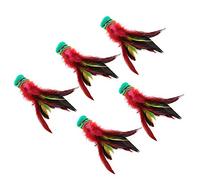 VGEBY Volant de Pied en Plumes 5 Pièces, Plumes Colorées à Base de Caoutchouc pour des Coups de Pied Stables, avec Coussinet en Métal pour Les Sports de Divertissement et la