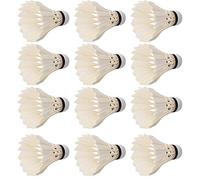 VGEBY Volants de Badminton en Plumes de Canard, 12 Pièces, Tête en Liège de qualité Supérieure, Parfaits pour l'entraînement en Intérieur et en Extérieur