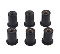 VGEBY Well Nuts 6pc M6 Rubber Nuts Well Bolts Pare-Brise Boulons pour Motos Kayak Canoë Bateaux