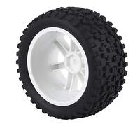 VGEBY1 4pcs RC Racing Tire, Pneu en Caoutchouc de Roue de Camion 1/10 RC pour Voiture ZD Racing Buggy(Blanc)