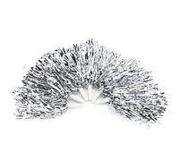 VGEBY1 7 Couleurs 6pcs Cheerleading Flower Ball Pompom Party Dance Accessoires Sports Pompom Cheer(Argent) Sac de Sport