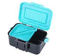 VGEBY1 Boîte de Support d'Appâts de Pêche, Boîte de Support d'Appâts de Pêche en Plastique Bleu Clair Portable avec Clip pour Le Stockage de Leurre