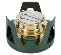 VGEBY1 Bruleur Alcool Cuisinière à Alcool, Cuisinière à Essence avec Mini Brûleur à Cuisson et Support, Sac pour Camping, Randonnée(Vert)