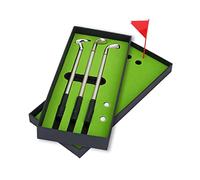 VGEBY1 Ensemble Stylo à Bille, Mini-Golf Clubs Stylo à Bille 3PCS Ensemble avec Balles Drapeau Papeterie Décorations pour Les Loisirs