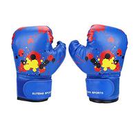 VGEBY1 Gants de boxe pour enfants en polyuréthane - Pour entraînement de frappe, de frappe, de 2 à 11 ans - Bleu Articles De Sport Pour Enfants