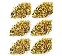 VGEBY1 - Lot de 6 Pompons/Pompons de Cheerleading pour Fille, Pompon de Cheerleading, Jouet de Pompon pour Fille, 7 Couleurs (Or)