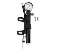 VGEBY1 Pompe à Vélo, Pompe à Air Haute Pression en Alliage d'Aluminium, Bicyclette, Gonfleur à Vélo avec Support, Sangle, Tube, Valve de Basket (Noir)