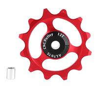 VGEBY1 Poulie de dérailleur arrière de vélo 12T avec adaptateurs pour VTT 9/10/11 vitesses (Rouge)