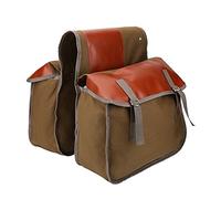 VGEBY1 Sac de porte-bagages de vélo, design rétro, double sacoche de vélo de grande capacité, pour voyage, camping et vélo en plein air