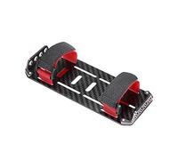 VGEBY1 Support de Batterie, Adaptateur de Plaque de Batterie en Fibre de Carbone à Dégagement Rapide pour Voiture sur Chenilles RC 1/10 RC avec Testeur d'Electricité