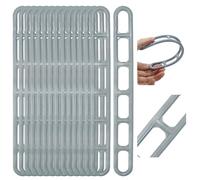 VGECEE 25 Pcs Éléments de Serrage en Plastique pour Auvent, Tendeurs d'Échelle pour Auvent 6 Trous, Éléments de Haubanage en Plastique, Échelle de Serrage pour Tentes, pour Parasols Caravanes Bâches