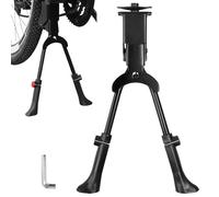 VGECEE Béquille de Vélo Double Bequille Velo Réglable Support pour Vélos Réglables de 24 à 29 Pouces, avec lliage d'Aluminium Antidérapant Béquilles pour Cyclisme Route, VTT, Vélos de Trekking