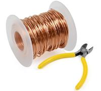 VGECEE Bobine de fil de cuivre isolé de jardin - 20 m - Calibre 16 - 1,3 mm - Fil de cuivre pur - Pour travaux manuels, bijoux, jardin, plantes