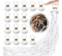 VGECEE Lot de 20 Serpentins Lancer à la Main Bombe a Serpentin Blanches Serpentins en Papier Main Bombe d'anniversaire Bombes pour Mariage Lancer Serpentin Blancs pour Mariage, Anniversaire et Fêtes