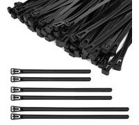 VGECEE Lot de 300 Collier de Serrage -150/200/300 mm - Serre Câble Attaches de Câble Noires Serre Câbles Nylon Couleur Noire Câble Professionnelles Résistantes aux UV pour Câbles Domestique de Bureau