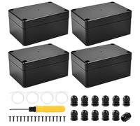 VGECEE Lot de 4 Boite de Jonction Electrique Boite de Derivation Etanche IP67 Boitier Plastique Electronique Extérieur Boîtes de Jonction Étanches - 100 x 68 x 50 mm - pour Installations Électriques