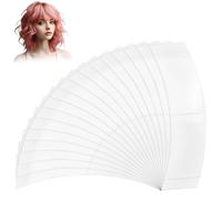VGECEE Lot de 45 Bande de Colle pour Perruque, Ruban Adhésif Double Face Imperméable Invisible, Ruban Adhésif Accessoire pour la Fixation de Lace Front Perruque et Extensions Adhésives (Blanc)