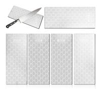 VGECEE Lot de 5 Pierres à Aiguiser Diamantées Plaque d'Affûtage de Couteaux Diamantée 2000/400/600/1000/2000# Pierre Aiguiser Surface Nid d'Abeille avec Base Antidérapante pour Ciseaux Couteux Outils