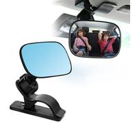 VGECEE Miroir Voiture Bébé Rétroviseur Voiture Bébé Retroviseur Bebe avec 360° Rotation Réglables Miroirs Auto Bébés avec avec Fixation à Clip Miroir Siège Arrière de Bébés pour Jeunes Parents