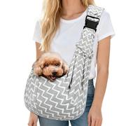 VGECEE Sac de Transport pour Chien Chat de Taille Moyenne Jusqu'à 7,5 kg Sac Bandoulière pour Petits Chiens Sacs à Bandoulière Portable Sacs de Voyage avec Crochet pour Chiens et Chats d'Extérieur