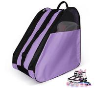 VGECEE Sac pour Patins à Glace 40x39x25CM Sacs de Transport pour Patin Sacs de Chaussures de Patinage Sac pour Patins à Glace Skate Bag avec Bandoulière Réglable, Violet