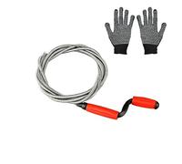 VGECEE Spirale de Nettoyage de Canalisation - 5M- Kit de Nettoyage de Canalisations en Spirale Ø 7 mm x 5 m Furet Déboucheur Canalisation, avec Gants, pour Le Nettoyage des Éviers des Toilettes
