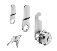 vgggrd 16mm Serrure de Boîte Aux Lettres avec 3 Plaques de Serrure Différentes et 2 Clés, Serrure à Came pour Boîte Aux Lettres/à Outils, Casier, Classeur