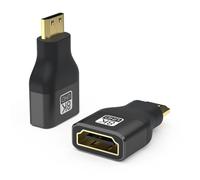 vgggrd 2 Pièces Adaptateur Mini HDMI vers HDMI, Aluminium Câble de Couplage Connecteur 8K@60Hz, 4K@120Hz Arc HDR10+ Dolby Vision 3D VRR ALLM HDCP