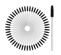vgggrd 50 Pièces Brosses à Cils Jetables, Goupillon Cils, Brosse à Sourcils, Brosse Cils, Outil de Maquillage Mascara, Brosse à Sourcils Applicateur (Noir Transparent)
