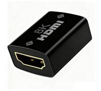vgggrd Coupleur HDMI 8K, Rallonge HDMI 2.1 Femelle vers Femelle Supporte 8K @60Hz 4K 2K 1080P UHD HDR Résolution 7680 * 4320 Compatible avec PC 360 TV Stick Chromecast TV Moniteur(Noir)