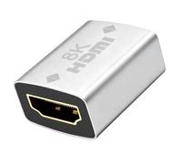 vgggrd Coupleur HDMI 8K, Rallonge HDMI 2.1 Femelle vers Femelle Supporte 8K @60Hz 4K 2K 1080P UHD HDR Résolution 7680 * 4320 Compatible avec PC 360 TV Stick Chromecast TV Moniteur(Argent)