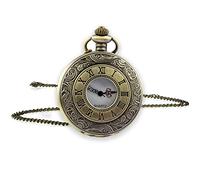 vgggrd Montre Gousset Vintage, Montre de Poche à Quartz Lisse avec Chaîne pour Homme, Femme, Papa Fête d’Anniversaire