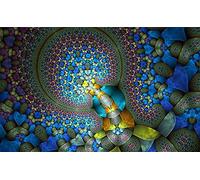VGJM 5D Diamond Painting Cross Stitch Fractal Abstract Classic Art Home Wall Decoration 40x40cm