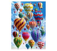 VGJM 5D Diamond Painting Full Drill Kit - Square Drill Arts Landscape Paint With Diamonds - Hot Air Balloon Gem Painting 50x50cm