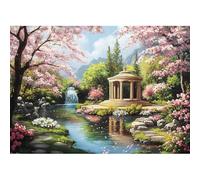 VGJM 5D DIY Garden Diamond Painting, Waterfall Diamond Painting Full Kit, Realistic Nature Scene,Adults30x40cm