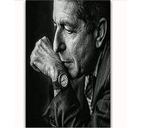 VGJM Adult 5D Diamond Painting Set Leonard Cohen Singer Musician Star Canvas Painting Home Wall Decoration Painting Art Crafts for Home Wall Decoration 40x40cm