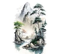 VGJM Diamond Painting Kits for Adults, 5D Diamond Art Kit for Beginners, DIY Full Drill Picture with Diamond for Home Wall Decoration, Landscape50x50cm