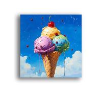 VGJM DIY 5D Diamond Art Kits for Adults, Ice Cream Diamond Painting Kits for Beginner, Desserts Diamond Art with Round Full Drill Rhinestone Crafts Gem Arts for Home Wall Decor40x50cm